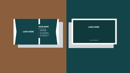 Blue modern creative business card and name card,horizontal simple clean template vector design, layout in rectangle size.Clean Design Business Card Layout.