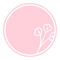 floral pastel circle sign