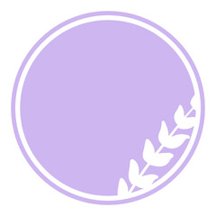 floral pastel circle sign