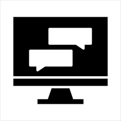 Solid vector icon for chatbot which can be used various design projects.
