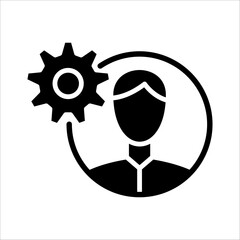 Solid vector icon for employee which can be used various design projects.