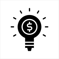 Solid vector icon for business idea which can be used various design projects.