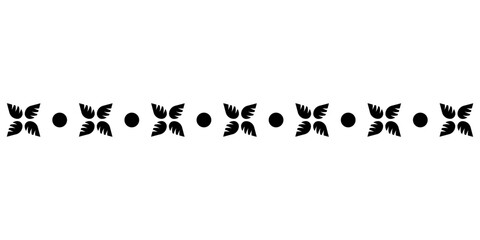 art flower border line