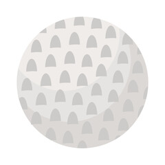 An illustration of a cute cartoon style golf ball.