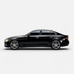 Obraz na płótnie Canvas SEDAN sports luxury car expensive vehicle matte black side view transport cab