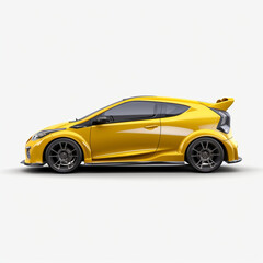 Obraz premium Hatch sports luxury car expensive vehicle matte black side view transport cab