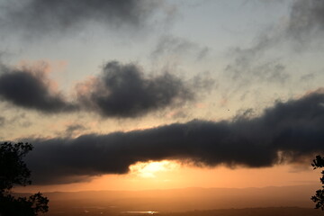 sunset in the mountains