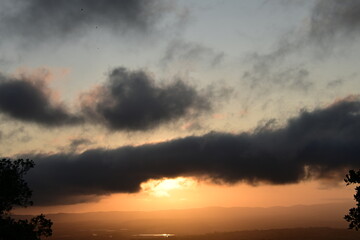 sunset in the mountains