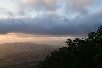 clouds over the mountains