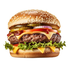 Burger Png Background - obrazy, fototapety, plakaty