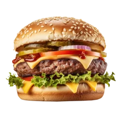 Crédence de cuisine en verre imprimé Manger Burger Png Background