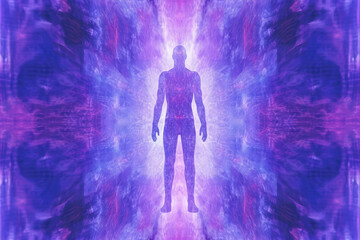 Astral body, Psychedelic journey, near death experience - Generative AI