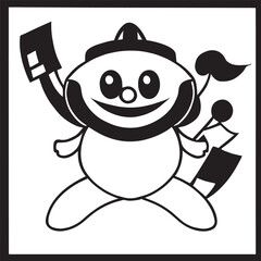 set of people design black