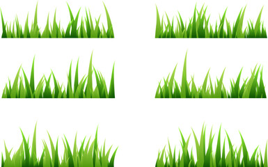 Green grass decorative elements.