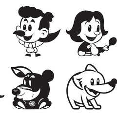 set of people design black