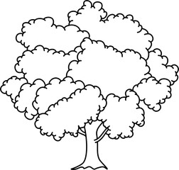 Forest Tree Outline Illustration