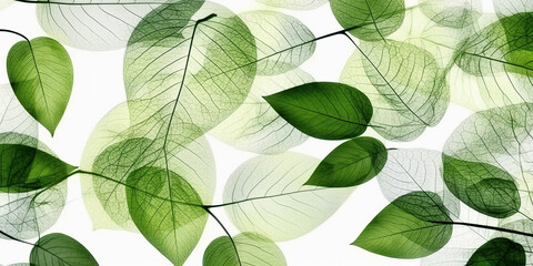 Green leaves background. Natural transparent green leaves plants using as spring background cover page environment ecology or greenery wallpaper	