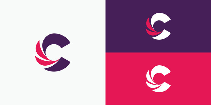 letter c logo, wings logo