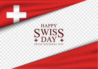 Swiss day vector background.