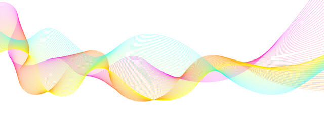 Abstract colorful wave and curve lines with technology background. Abstract wavy lines for science, technology, banner, business, template, flyer design.