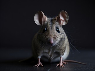 Portrait of mouse in whole. ai generative