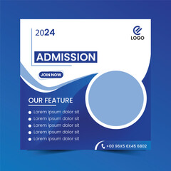 School admission social media post template