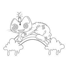 Pastel goth Coloring Page for adult 