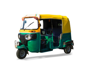 Spirited Hues: Indian Yellow and Green Auto - Powered by Adobe