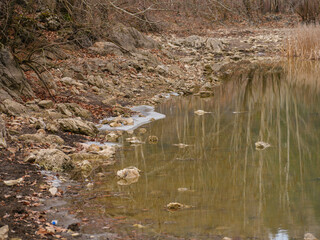 beautiful lake and forest in autumn