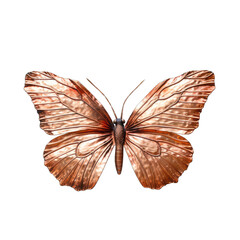 Geranium bronze butterfly -  Cacyreus marshalli 1. Transparent PNG. Generative AI - obrazy, fototapety, plakaty
