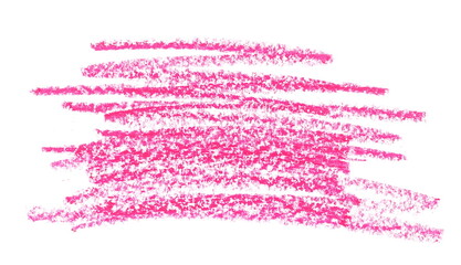 Naklejka na ściany i meble Photo grunge scribble red wax pastel, crayon spot isolated on white, texture 