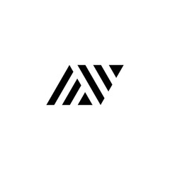Minimalist line art letter av logo. This logo icon is creatively combined with the letters a and v.
 - obrazy, fototapety, plakaty