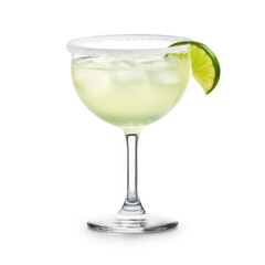 Margarita cocktail Isolated on White. Generative AI