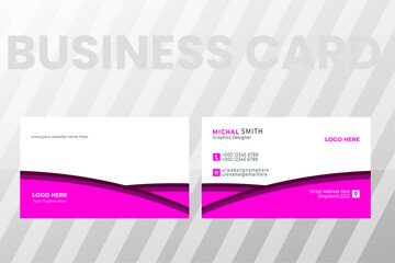 modern creative business card and name card, horizontal simple clean template vector design, layout in rectangle size, Creative and Clean Business Card Template.
