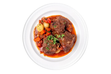 Buchadde Bode Goat Offal Stew, Brazilian Cuisine. Isolated On Transparent Background, Png. Generative AI