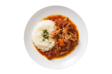 Carapulcrdried Potato Stew With Pork, Peruvian Cuisine. Isolated On Transparent Background, Png. Generative AI