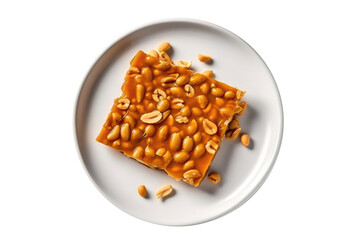 De Moleque Peanut Brittle, Brazilian Cuisine. Isolated On Transparent Background, Png. Generative AI - obrazy, fototapety, plakaty