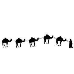 Arabian Camel Illustration Collection, Flat Vector Design. Arabian Design Camels, With People Migrating. Suitable for elements on ramadan, greeting cards, posters, flyers