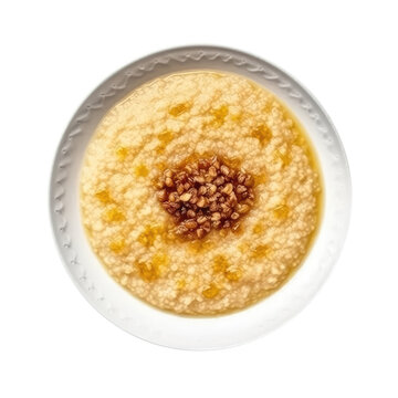 Hareesah Semolinporridge Egyptian Cuisine. Isolated On Transparent Background, Png. Generative AI