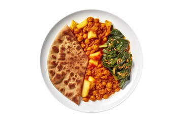 Quantfirfir Ethiopian Cuisine. Isolated On Transparent Background, Png. Generative AI