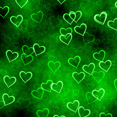 Green valentine background