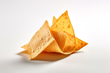 chips on white background