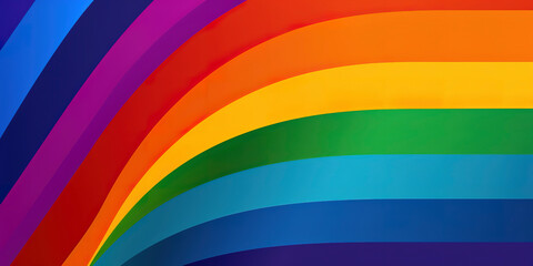 Fototapeta premium Inclusivity Unveiled: Vibrant Hues of the LGBTQ+ Pride Flag. Generated AI