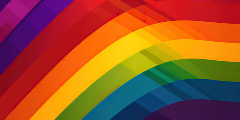 Obraz premium Rainbow of Love: Symbolizing Diversity with the LGBTQ+ Pride Flag. Generated AI