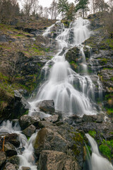 Idyllic image of the large waterfall near Todtnau, Germany