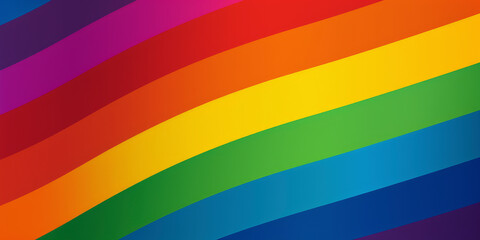 Proudly Colorful: Uniting with the LGBTQ+ Flag's Vibrant Palette. Generated AI