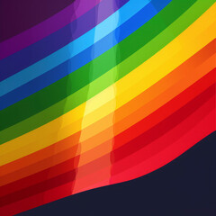 Vibrant Pride: Celebrating Diversity with the LGBTQ+ Flag. Generated AI