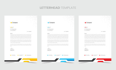 Professional Creative Letterhead Template Design, Modern Business Letterhead Template