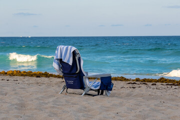 Chair by the beach for relaxation and peacefulness