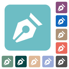 Nib solid rounded square flat icons